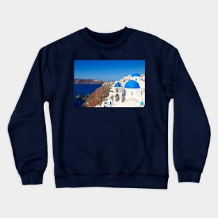 The wonderful Oia in Santorini, Greece Crewneck Sweatshirt